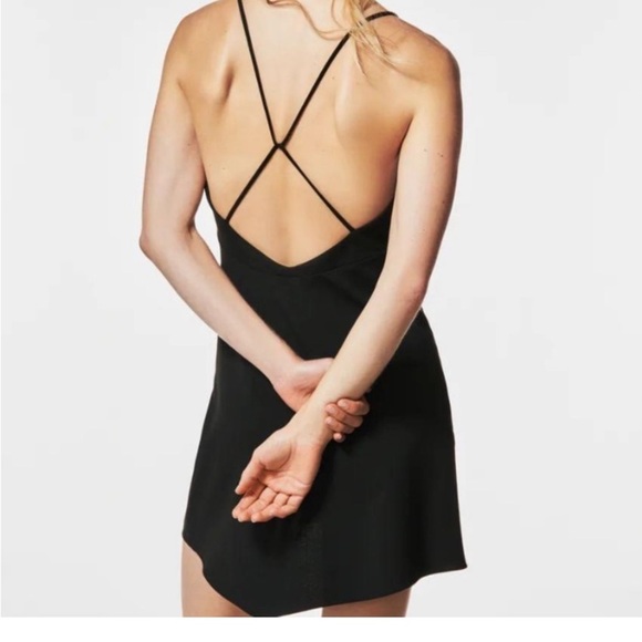 Zara black strappy asymmetrical mini dress size S blogger choice - Picture 4 of 16